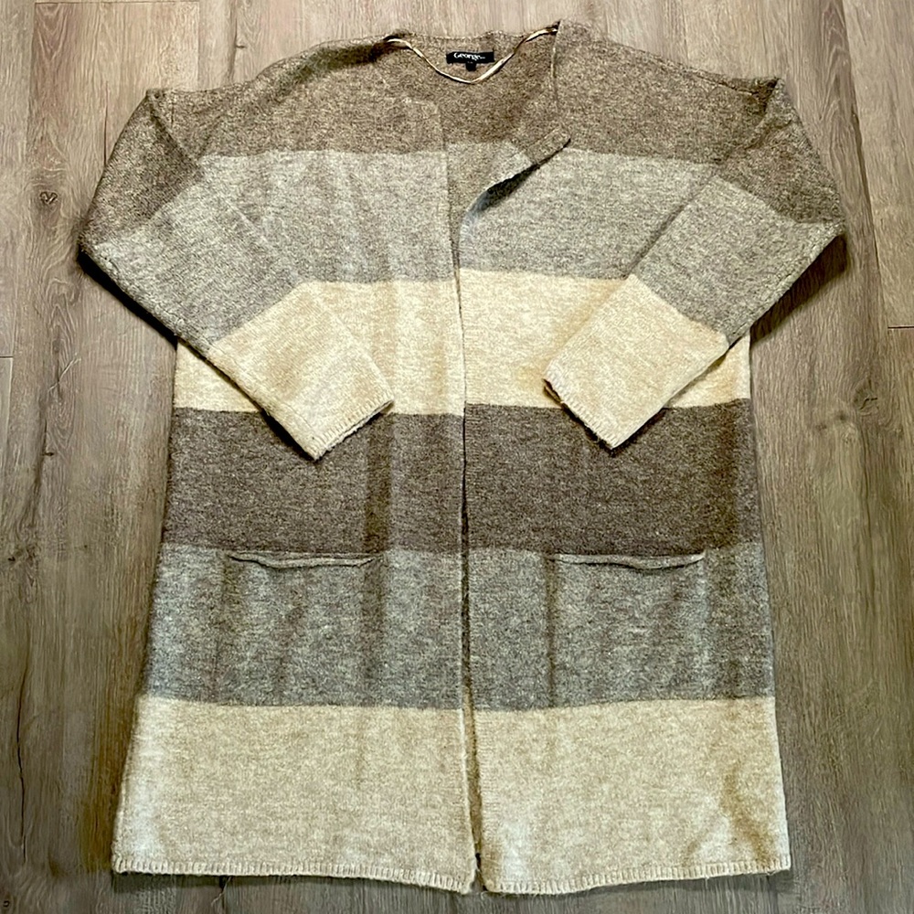 George large open front fall long cardigan